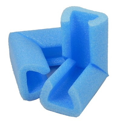 Blue Polyethylene foam corner protector 25-35mm