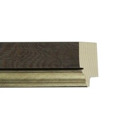FLAT WITH SCOOP WALNUT DISTRESSED SILVER EDGE