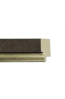 FLAT WITH SCOOP WALNUT DISTRESSED SILVER EDGE